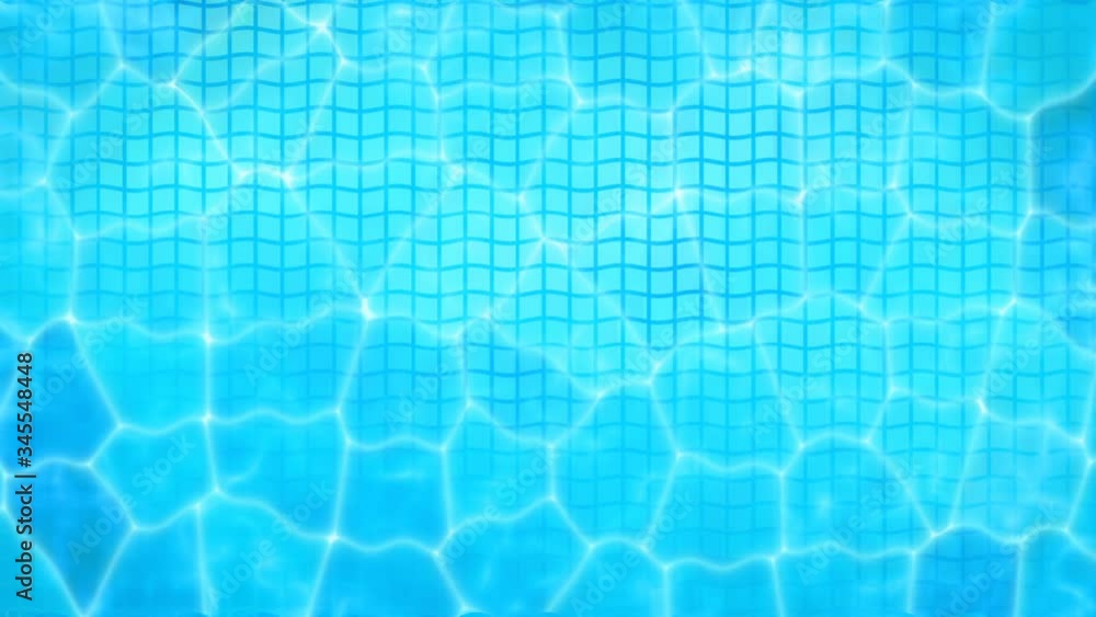 top view of an empty swimming pool - blue and crystalline water with clear reflections - loop animation top view of an empty swimming pool - blue and crystalline water with clear reflections - loop animation