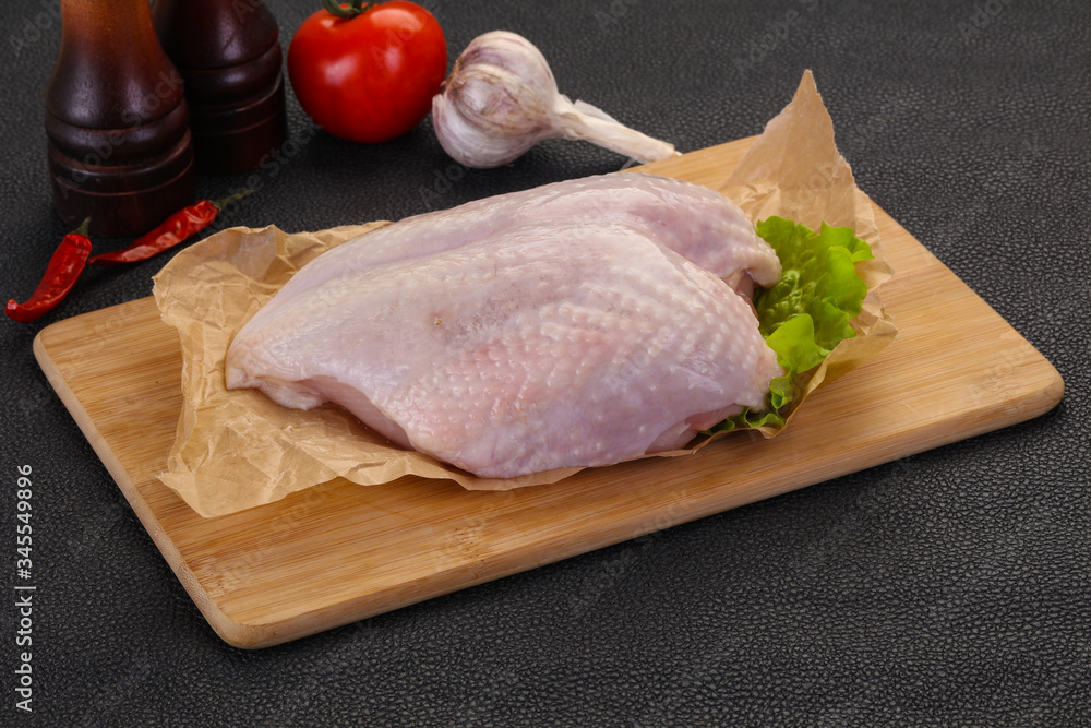 Raw chicken breast