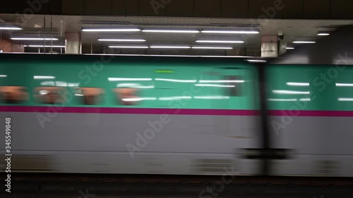Shinkansen bullet train in Japan