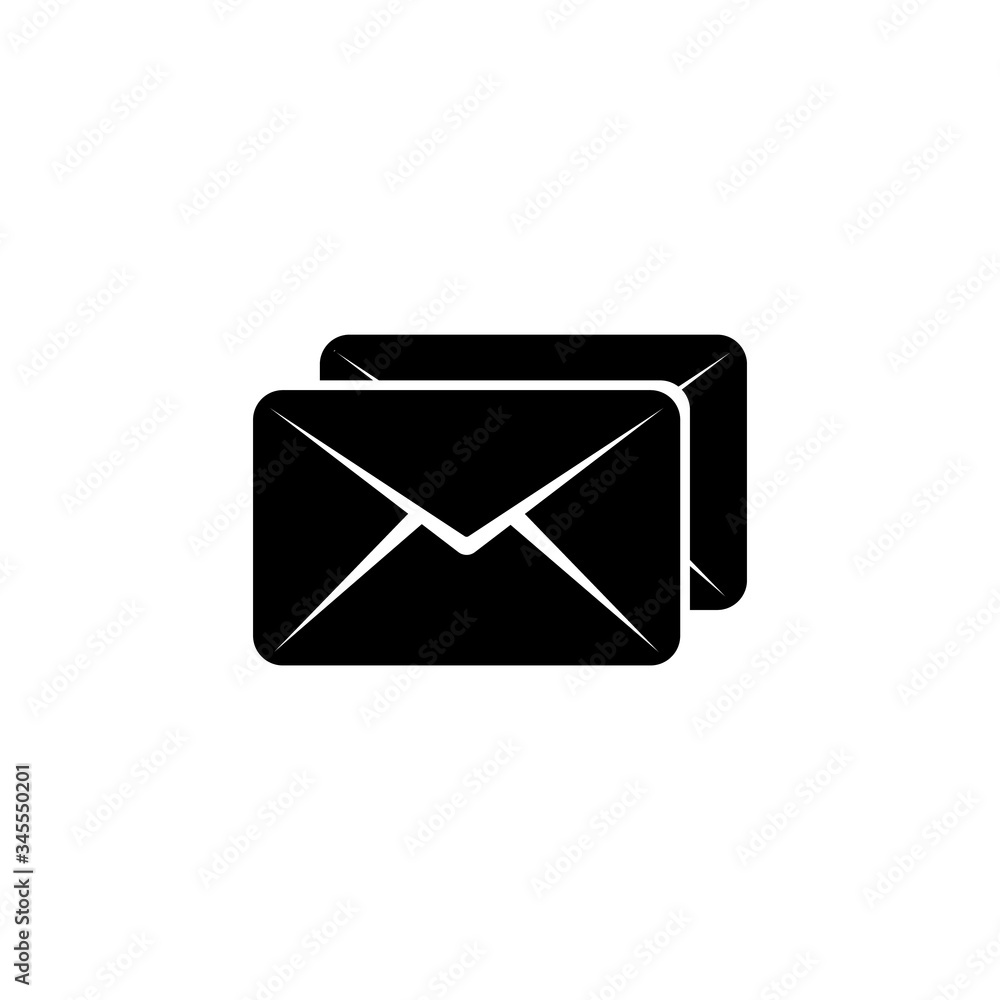 Mail. Envelope icon, logo isolated on white background Mail. Envelope icon, logo isolated on white background