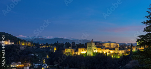 Granada. The fortress and arabic palace complex of Alhambra  Spain