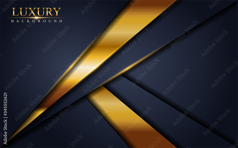 Abstract luxury navy background design with golden lines. Abstract luxury navy background design with golden lines.