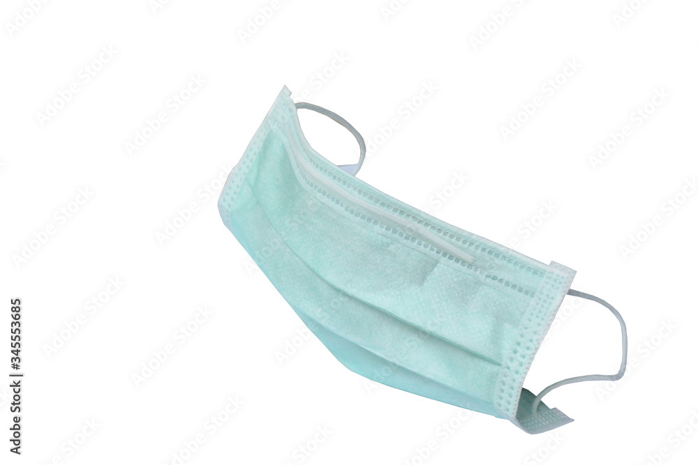 hygienic mask for protection nose and mouth on white background