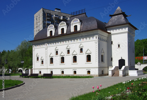 MOSCOW, RUSSIA - May, 2018: Building on the territory of the Saint Seraphim of Sarov churches in Moscow. North Medvedkovo photo