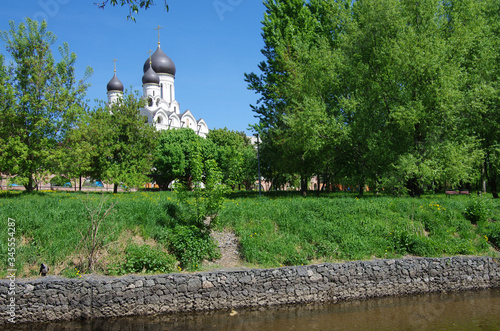 MOSCOW, RUSSIA - May, 2018: Saint Seraphim of Sarov churches in Moscow. North Medvedkovo photo