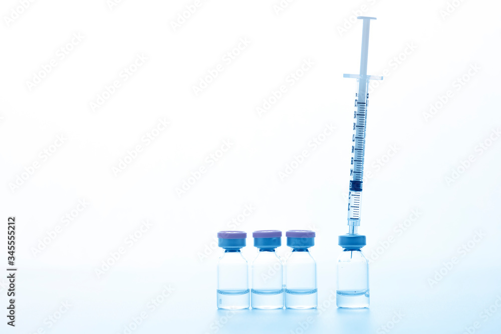 medical drug vial and syringe on wWhite background medical drug vial and syringe on wWhite background