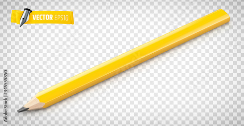 Crayon de charpentier vectoriel sur fond transparent