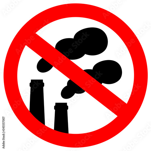 No air pollution vector sign