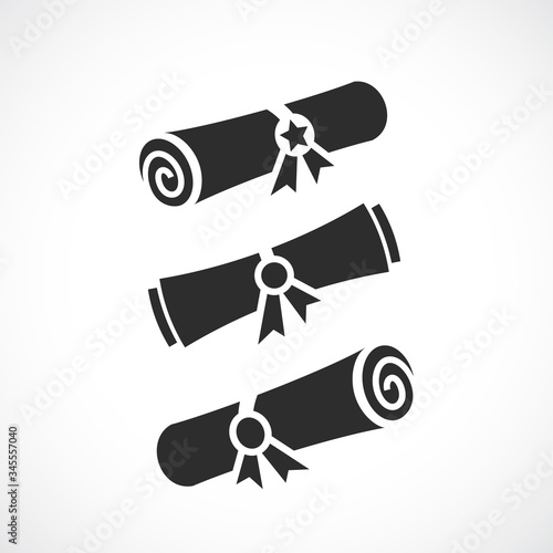 Old scroll paper document vector icon