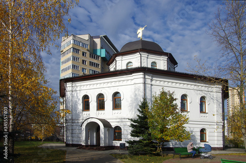 MYTISHCHI, RUSSIA - October, 2019: Building on the territory of the Cathedral of the Nativity of Christ