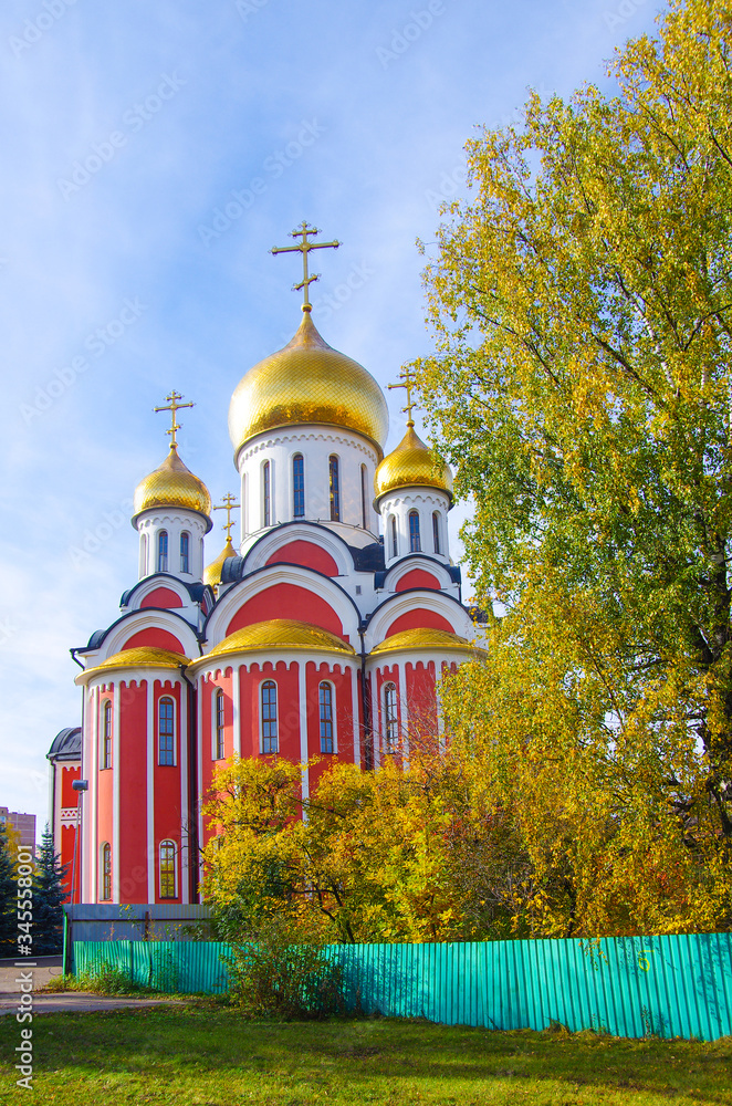 Odintsovo, Russia - October, 2019: Cathedral of St. George