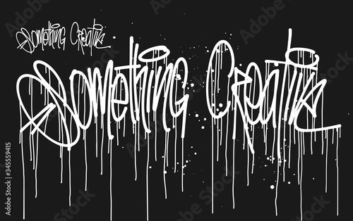 Something creative hand drawing lettering illustration tag