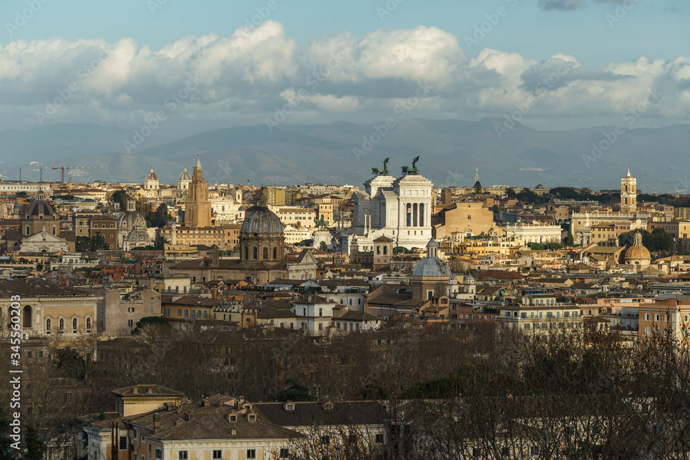 View of Rome seen from above