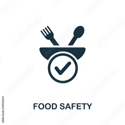 Food Safety icon from organic farming collection. Simple line Food Safety icon for templates, web design and infographics