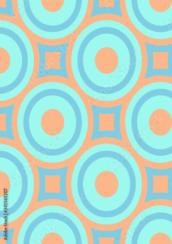 seamless pattern with circles retro