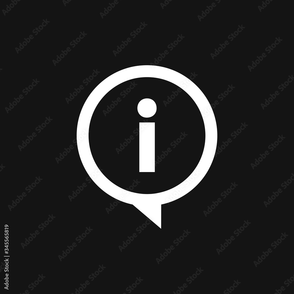 Information icon, vector symbol used for assistance and tourism Information icon, vector symbol used for assistance and tourism