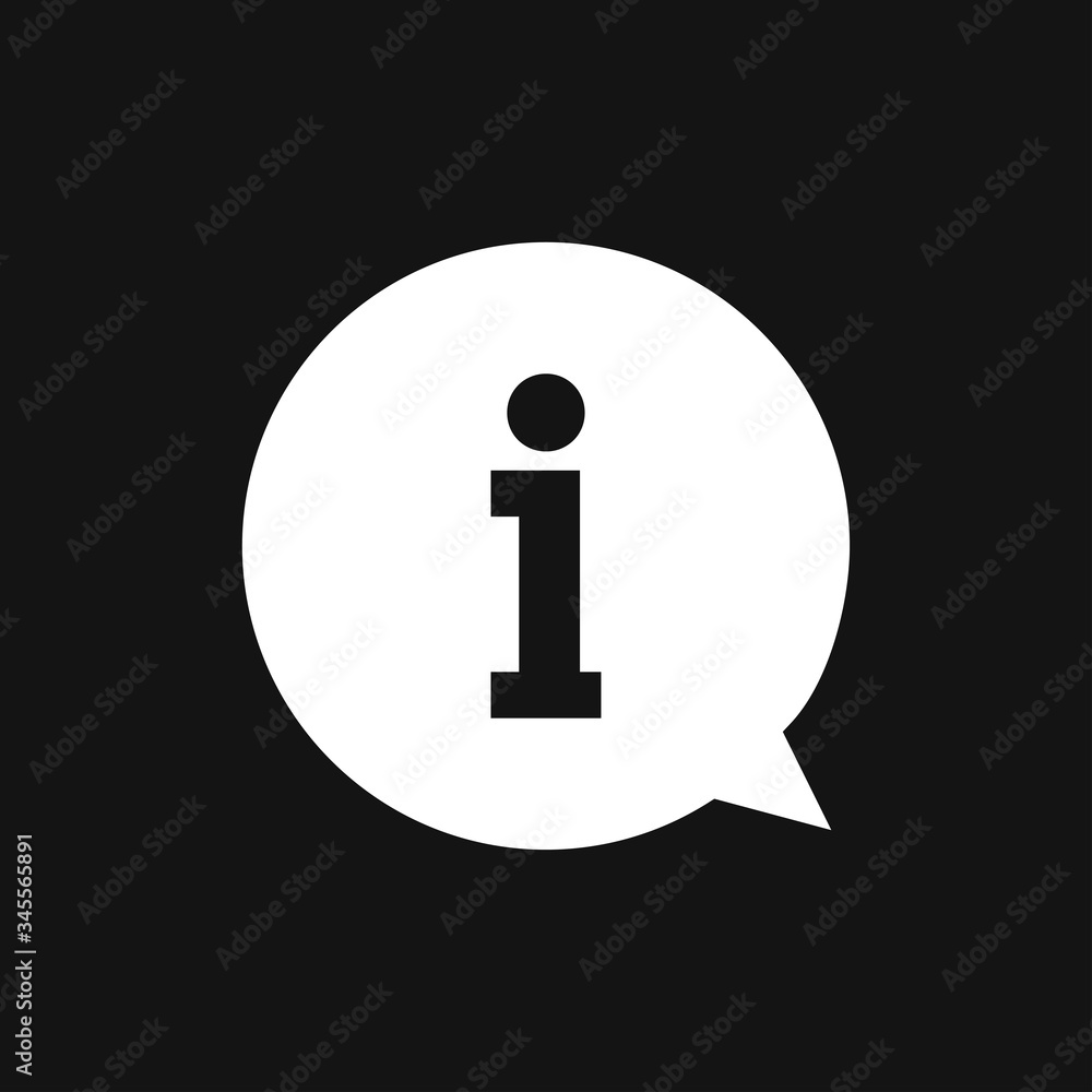 Information icon, vector symbol used for assistance and tourism Information icon, vector symbol used for assistance and tourism