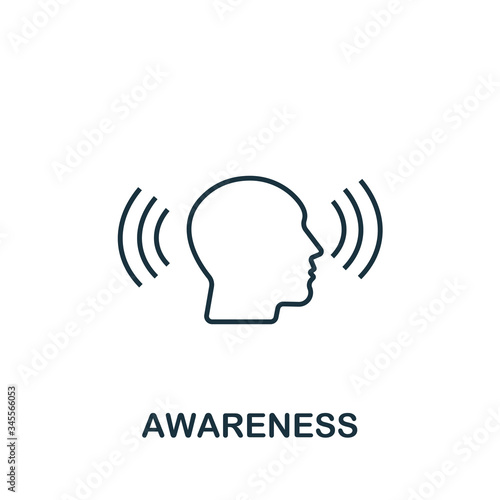 Awareness icon from personality collection. Simple line Awareness icon for templates, web design and infographics