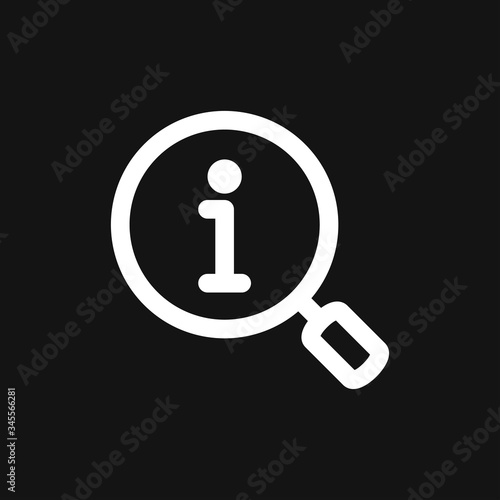 Information icon, vector symbol used for assistance and tourism