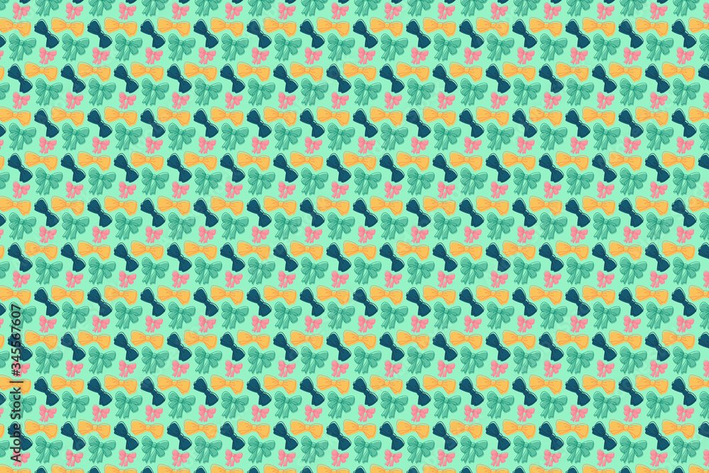 Bright bows pattern. Festive colorful texture Bright bows pattern. Festive colorful texture