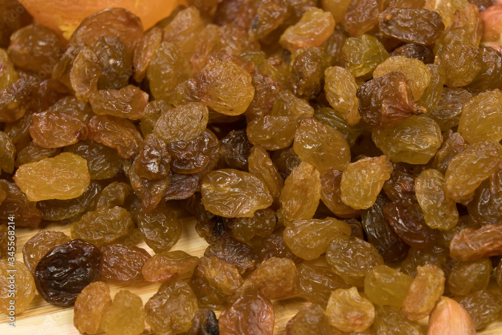 Sultana raisins background close up Sultana raisins background close up