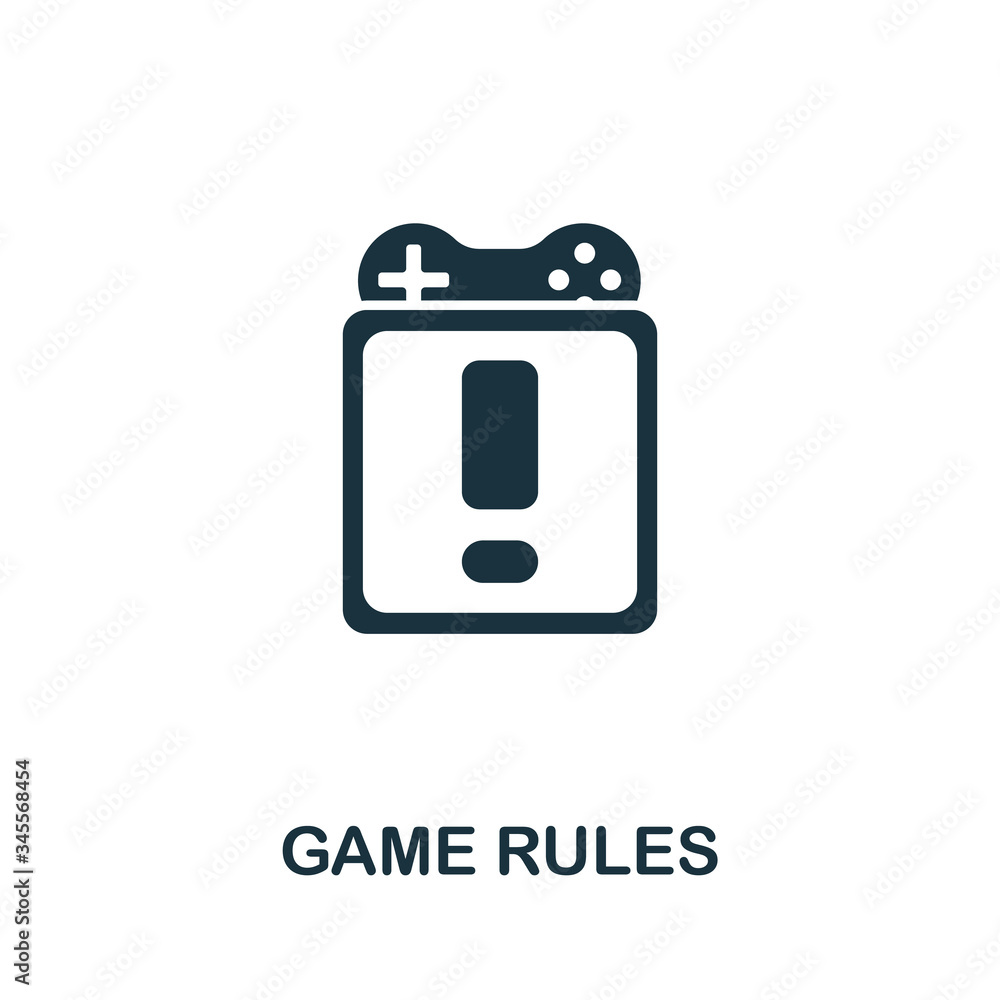 Game Rules icon from video games collection. Simple line Game Rules icon for templates, web design and infographics Game Rules icon from video games collection. Simple line Game Rules icon for templates, web design and infographics