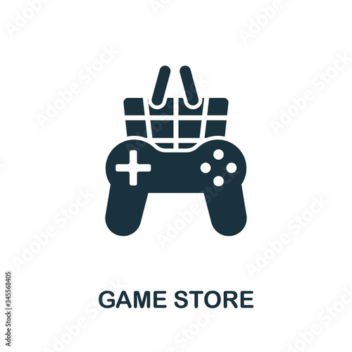Game Store icon from video games collection. Simple line Game Store icon for templates, web design and infographics photo