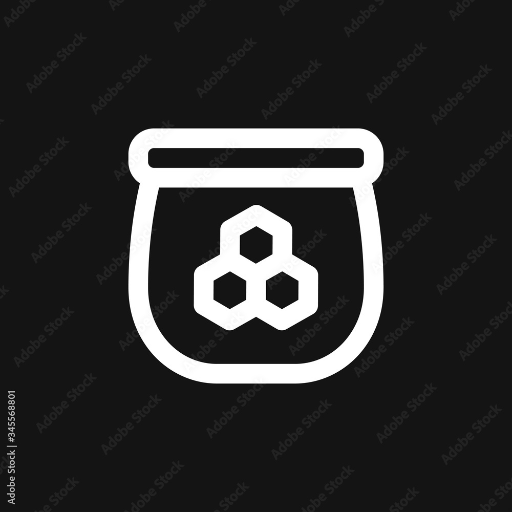 Jar vector icon with cap isolated on background. Honey symbol Jar vector icon with cap isolated on background. Honey symbol