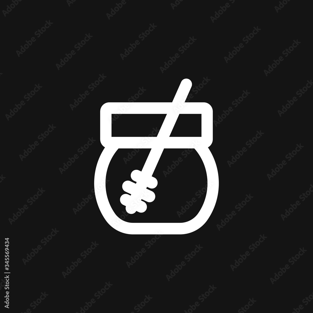 Jar vector icon with cap isolated on background. Honey symbol Jar vector icon with cap isolated on background. Honey symbol