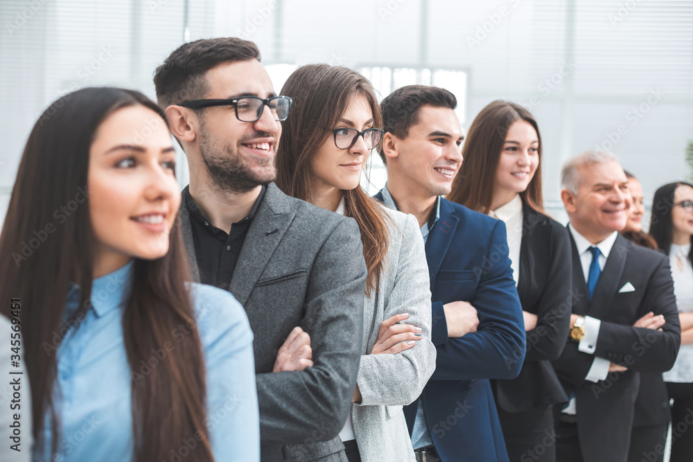 large group of successful business people standing together. large group of successful business people standing together.