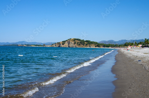 Morning on the Calis Beach on the Aegean Sea