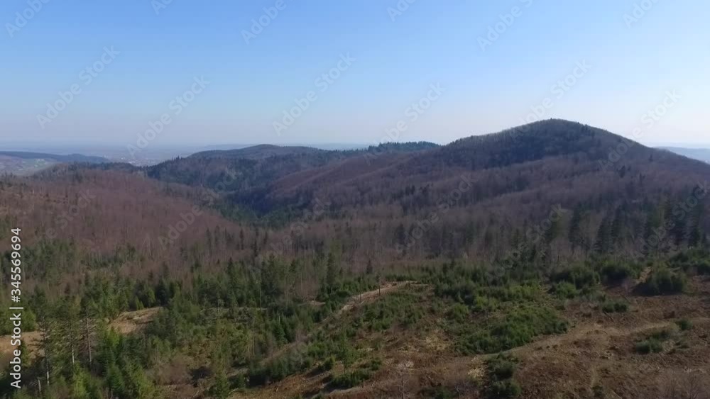 Carpathians landscape at winter with different trees aerial footage
Carpathians landscape at winter with different trees aerial footage