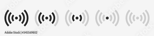 Wi-fi wireless icon with visualization signal quality. Internet Connection wi-fi signal. Vector illustration EPS10