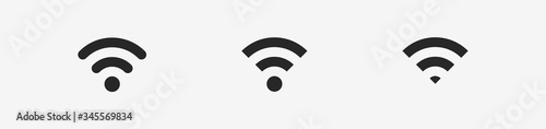 Wi-fi wireless icon. Internet Connection wi-fi signal. Set wi-fi icons 4. Vector illustration EPS10 photo