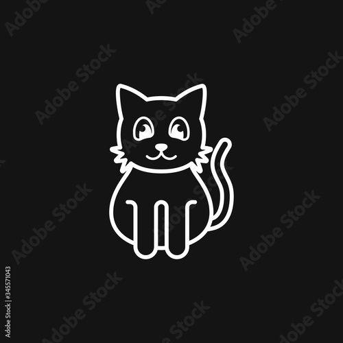 Kitty Vector Icon. Cat symbol isolated on background