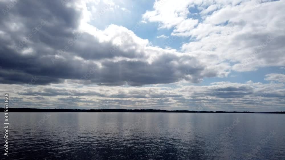 Clouds over the Pyhäjärvi lake in Finland Clouds over the Pyhäjärvi lake in Finland