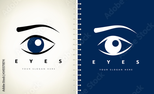 Eyes logo vector. Ophthalmologic clinic design.