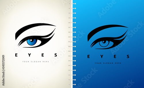 Eyes logo vector. Ophthalmologic clinic design.