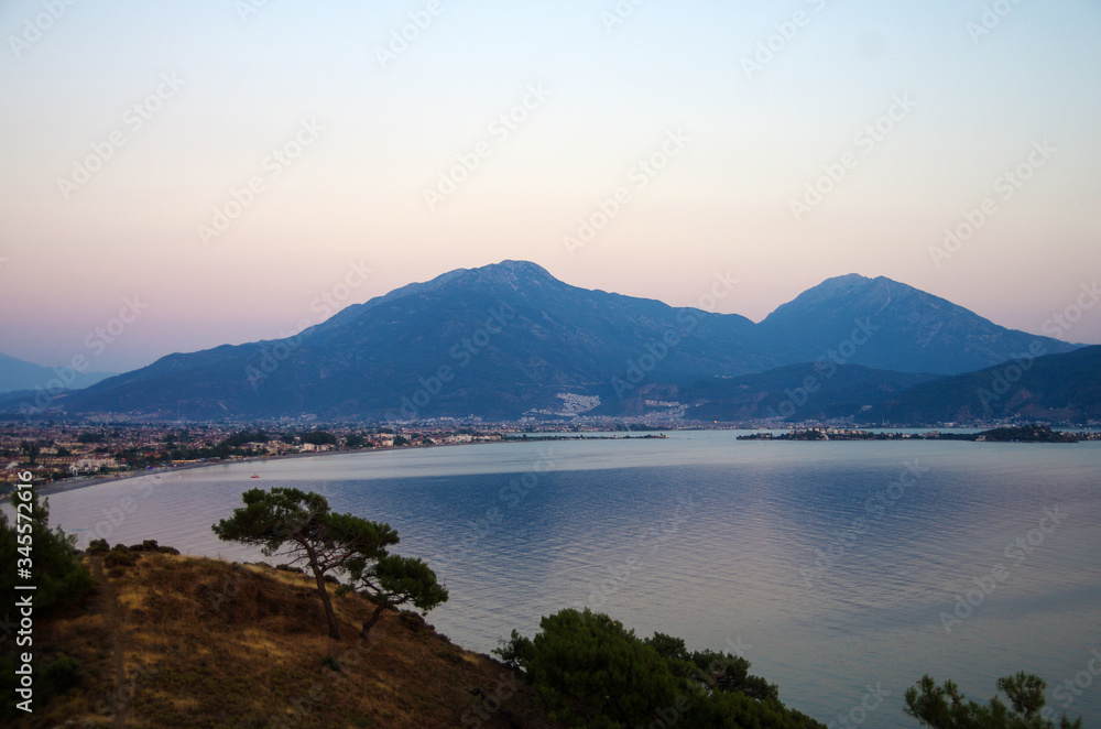 View of the Aegean Sea in Fethiye, Turkey