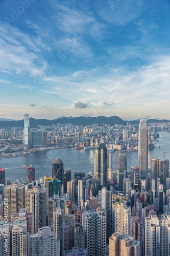 Fototapeta Naklejka Na Ścianę i Meble -  Victoria harbor of Hong Kong city