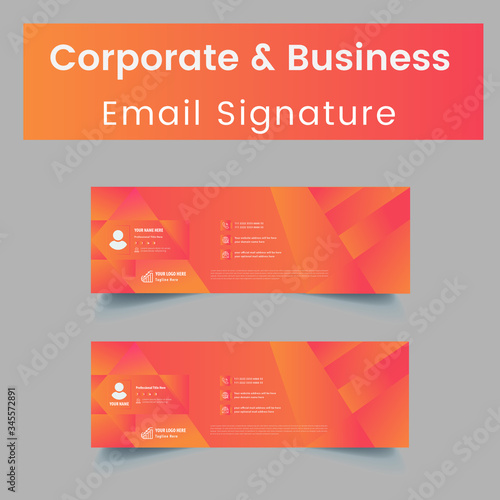 Professional Personal Corporate Business email signature Template layout design