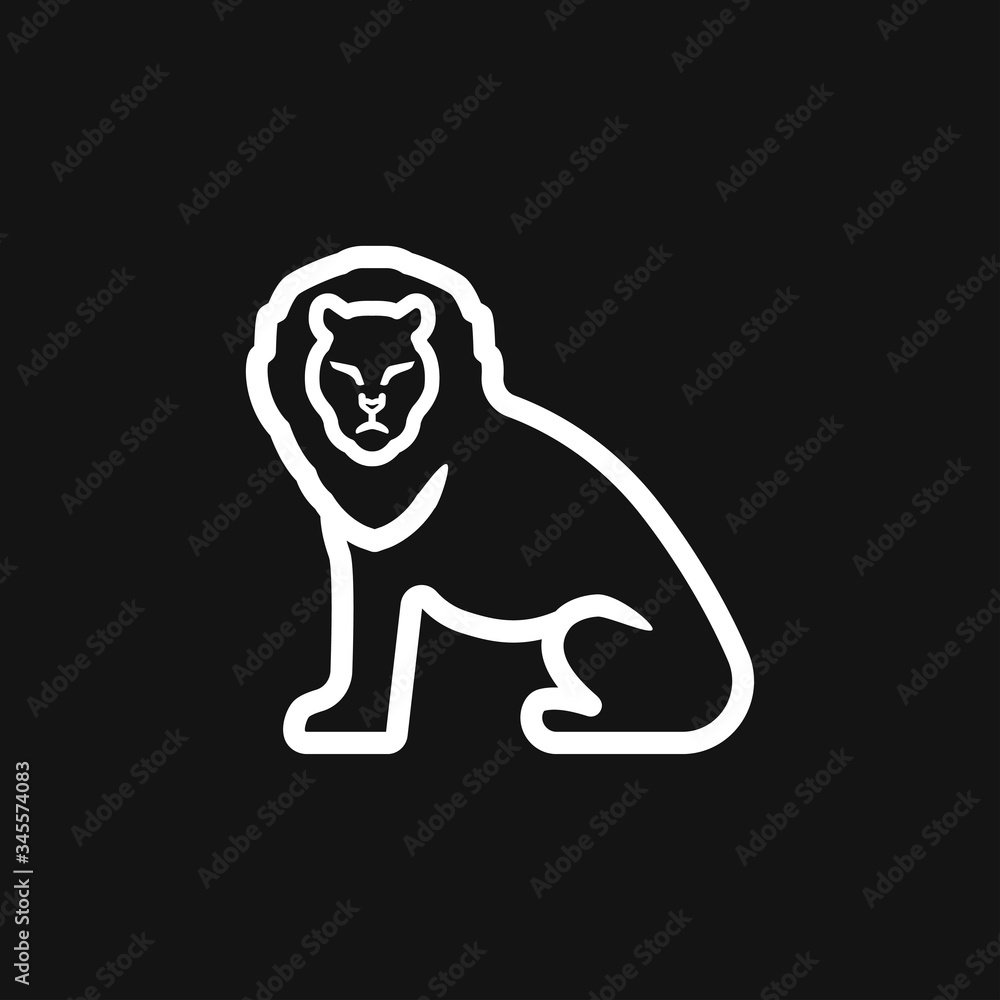 Fototapeta premium Lion vector icon. Key ideas is business, design, branding