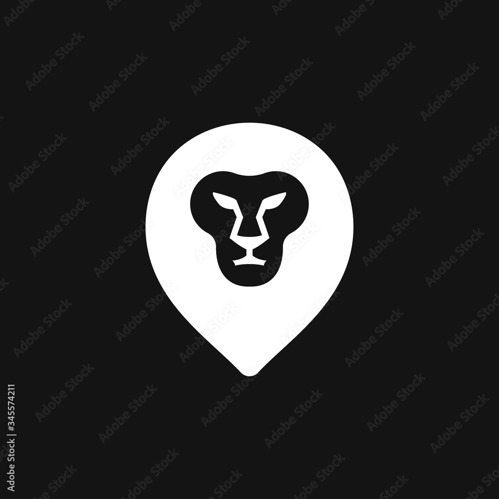 Lion vector icon. Key ideas is business, design, branding Lion vector icon. Key ideas is business, design, branding