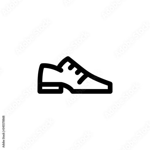Formal Shoes Outline Icon Logo Vector Illustration
