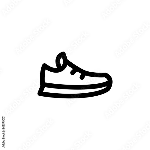 Sport Shoes Outline Icon Logo Vector Illustration 