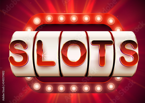Slot machine wins the jackpot. 777 Big win casino concept.