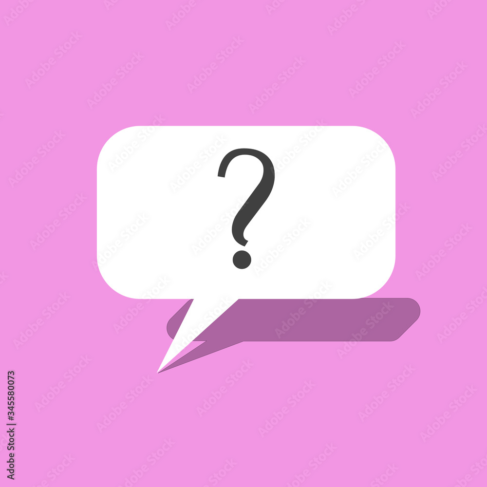 Question mark inside a dialog bubble. Concept of Q&A,FAQ, Ask and uncertainty Question mark inside a dialog bubble. Concept of Q&A,FAQ, Ask and uncertainty