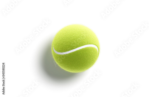 Blank green tennis ball mockup, top view