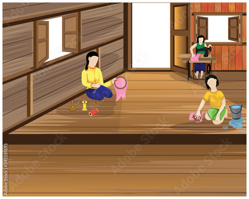 lifestyle of people at countryside vector design