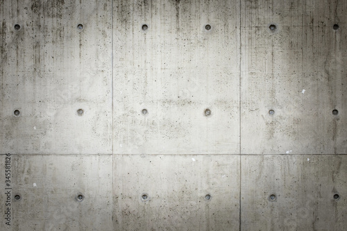 Concrete wall with rough surface
